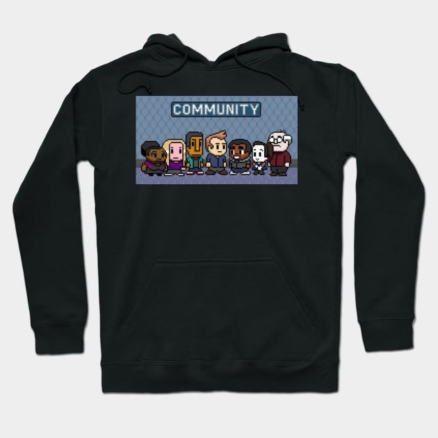 Community characters in 8-bit Hoodie by ematzzz